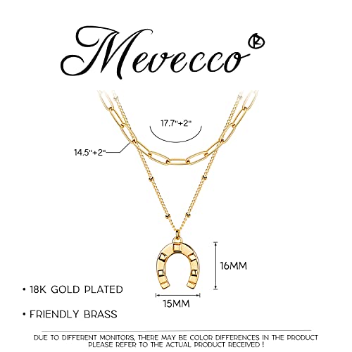Image of MEVECCO Dainty Pendant Layered Necklaces for Women