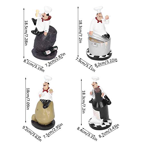 Set de Figuras de Chef en Resina para Cocina miniatura 2