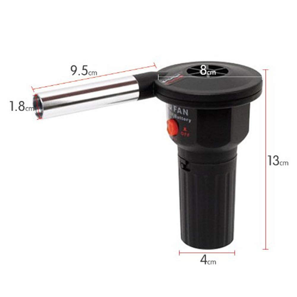 1 Pezzo BBQ Whitewood, Ventilatore Portatile per Barbecue, Ventilatore Portatile Alimentato a Batteria/Strumento di accensione per Barbecue da Campeggio all'aperto Picnic a Carbone