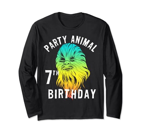 T-shirt Star Wars Chewie Party Animal manches longues vêtement anniversaire 7 ans