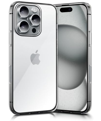 Image of WOW IMAGINE Crystal Clear Transparent Back Case Cover Compatible with iPhone 16 Pro | Full Device & Camera Protection Shockproof TPU | Flexible Silicone Back Cover Case - Transparent