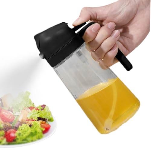 Dispensador de botellas de aceite - 2 en 1 pulverizador de aceite, recipiente de aceite de cocción | Conjunto de dispensador de vertido de aceite de oliva recargable, botella de spray de cocina multip