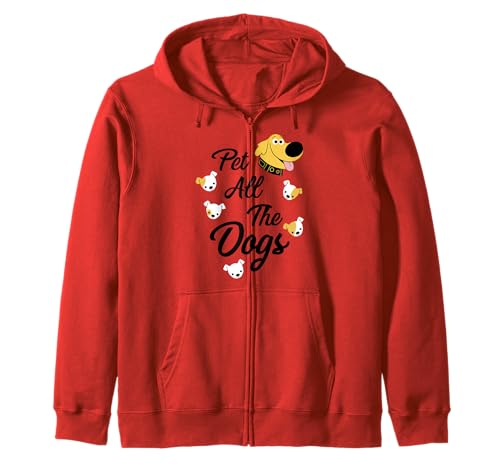 Dug I Pet All The Dogs Zip Hoodie Disney gilet à capuche UP Pixar noir