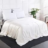 LilySilk All Season Silk Comforter with Silk Shell 100% Mulberry Silk Duvet for Spring Summer Fall & Winter, King(104x92 Inch,Silk Weight:2.0kg)