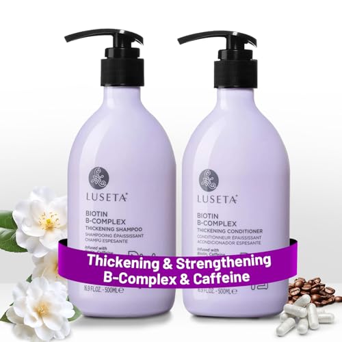 Luseta B-Complex Shampoo & Conditioner Set for Hair Strengthening, Routine shampoo and Conditioner for Women, Biotin Shampoo for Thinning Hair for Women and Men All Types 2 x 16.9oz