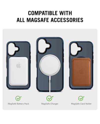 Image of DailyObjects Polycarbonate Nimbus Magnetic Protective Case Cover Compatible with iPhone 16 Plus |Camera & Body Protection | Scratch Resistant|Precise Cutouts & Modern Design|Wireless Charging Blue