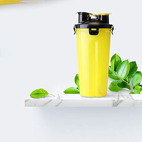 Botocoo ペットウォーターボトル 携帯給水器給餌器 コンパクト水食一体 折り畳み食器付き 多種ペット携帯用水飲みボトル 犬の散歩 診察ペット用 便利水やり 水漏れ防止 餌やり (オレンジ)