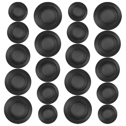 Veemoon Bouchons en Caoutchouc Ronds Lot de 20 Pièces 5 Diamètres Différents pour Tirelires, Étanches et Faciles à Installer, Remplacement pour Boîtes d'Économie