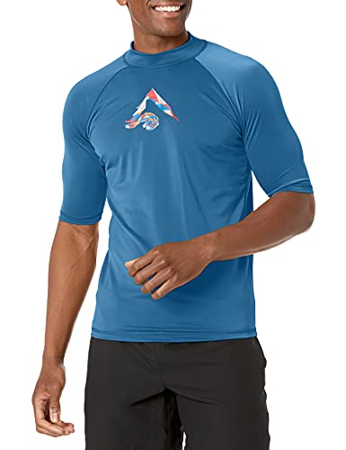 Image of Kanu Surf Men's Fiji UPF 50+ Short Sleeve Sun Protective Rashguard Swim Shirt