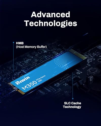 Image of BIWIN M350 NVMe Gen4 SSD 2TB, PCIe 4.0, M.2 2280, Read Speeds Up to 6000MB /s, Internal Solid State Drive for Laptop and Desktop PC - BM350NN02TB-RGX