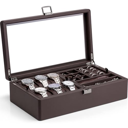 Vlando 腕時計ケースリング収納 2段式 10位 brown