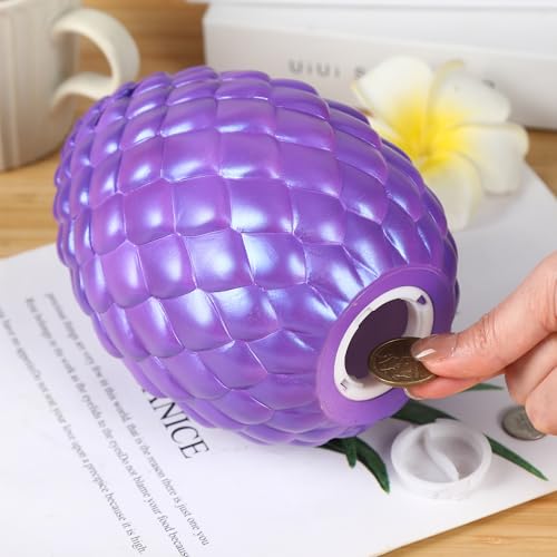 Tirelire œuf de dragon violet incassable pour éviter les débris - 4