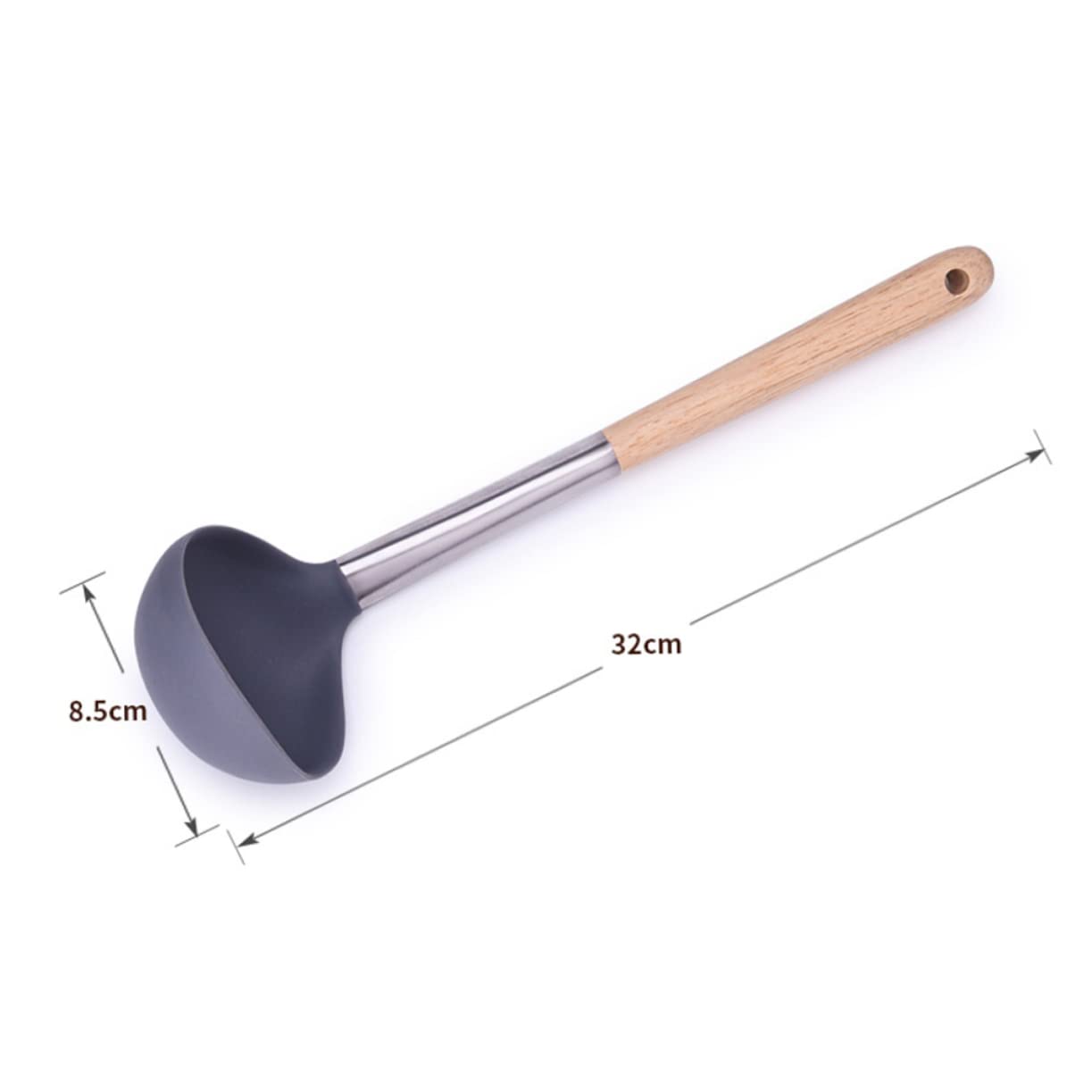ABOOFAN 3 Stück Edelstahl Löffel Edelstahl Löffel Küchenkelle Weihnachts Stuffies Für Die Einweihungsfeier Mit Langem Griff Ergonomischer Griff Holzgriff Antihaft