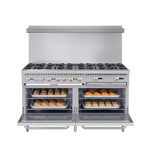 Koolmore KM-CR60-NG 60 Inch 10 Burner Commercial Natural Gas Range With Oven thumb #1