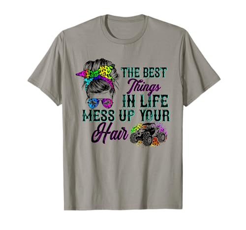 The Best Things in Life Mess Up Your Hair UTV SXS Leopard T-Shirt