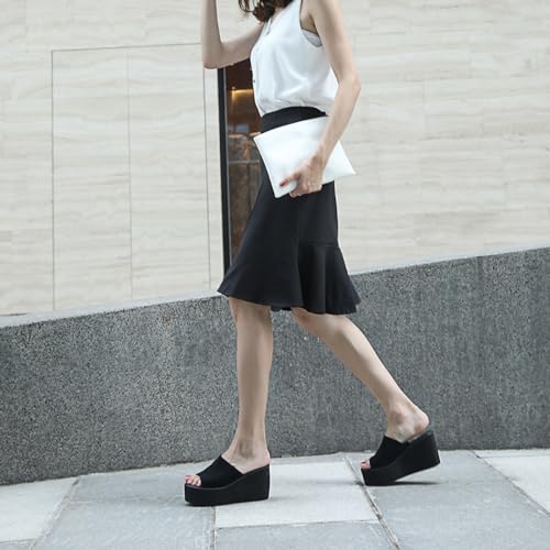 Women's Platform Slide Sandal Wedge Heels Slip On Comfort Lightweight Sandals2