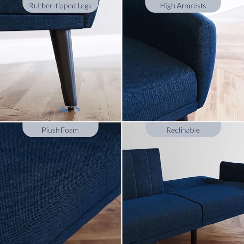 image for BELLEZE Convertible Futon Sofa, Modern Loveseat, Futon Couch, Sleeper 