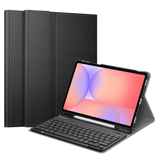 Fintie Capa de teclado para Samsung Galaxy Tab S9 FE 5G 10,9 polegadas/Galaxy Tab S9 11 polegadas 2023 com suporte para caneta S, capa fina com suporte removível para teclado Bluetooth sem fio, preta