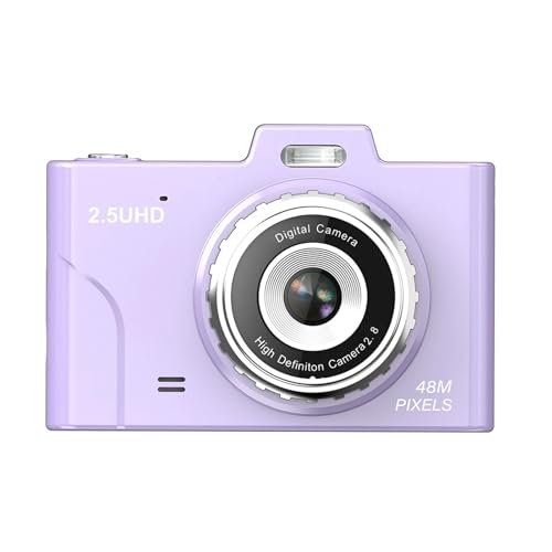 fWJ HD1080P 48MP fW^ CCD JfAYLpX J 2.8 C`ʃfBXvC Vlogging 8X Y[ ^Ŏ^тȒP(Purple)