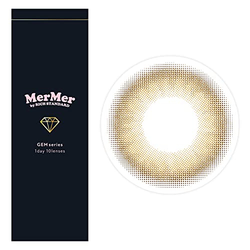 カラコン MerMer by RICH STANDARD GEM シリーズ 14.0mm 1day 10枚入り (ジェムブラウン, -1.00)