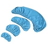 Abdeckung des Vollständigen Zahnstuhls, Dentalstuhlabdeckungsabdeckungsset Waschkissen -Kopfstützen -Beschützer Kit Hoch Elastisch mit Komplettem Kopfstützen -Kit für Zahnkliniken (BLUE) (hellblau)