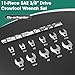Mikniri 11-Piece Crows Foot Wrench Set, SAE Sizes from 3/8