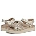VIONIC, Women's, Rosa Strappy Sandals, Gold Leather, 10, Wide
