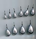 S & J's TACKLE BOX 1/8 Teardrop Lead Drop Shot Weights Hand Poured (10 per Pack)