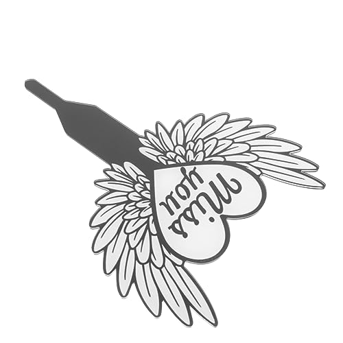 ABOOFAN Decoración De Lápida De Ángel Estaca para Jardín Conmemorativa Estaca para Cementerio Alas De Acrílico para Decoraciones De Jardín Conmemorativas y Marcadores De Tumba