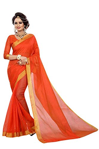 cotton silk saree with blouse piece 