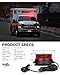 Xprite LED Rotating Beacon Light, 4.5Inch Super Bright Forklift Strobe Lights w/Magnetic Base for 12-24V Construction Truck Patrol Car Tractor Golf Carts-Red