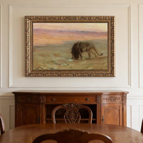 Impression toile lion Henry Ossawa Tanner cadre suspendu - 3