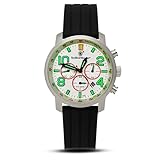 Smith & Wesson Tritium Chronograph Red Watch, 10ATM Water Resistant, 45mm Stainless Steel Case, Date Display, Silicon Strap, Rotating Bezel, Shock Resistant, Durable Outdoor Timepiece for Adventure