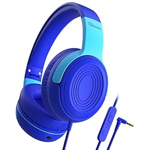 ELECDER Kids Headphones, S8 Wired Headphones for Kids with Microphone for Boys Girls, Adjustable 85dB/94dB Volume…