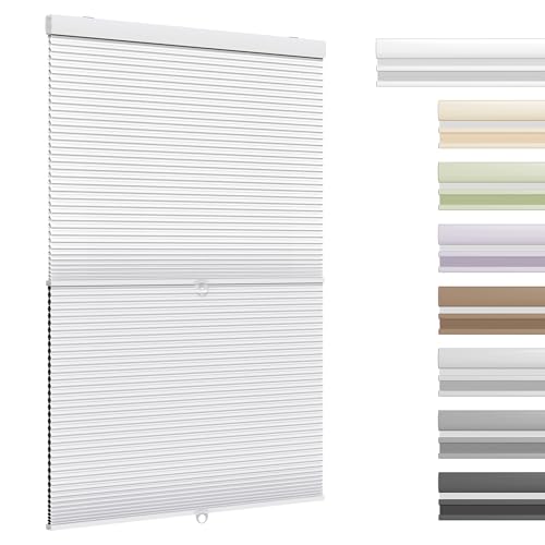 SLKWDOBD Cellular Shades, Cordless Dual Honeycomb Blinds