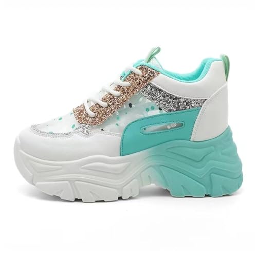 Chunky Sneakers for Women Walking Shoes with a 3.5-Inch Thick Sole - Breathable Mesh Walking Shoes