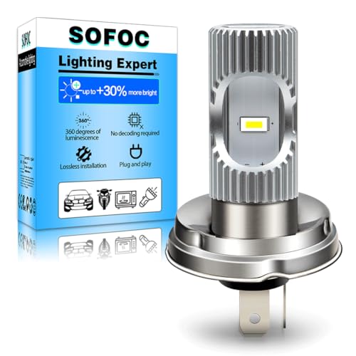 Ampoule LED R2 P45T contre le manque de visibilité la nuit phare moto 6V 12V 24V