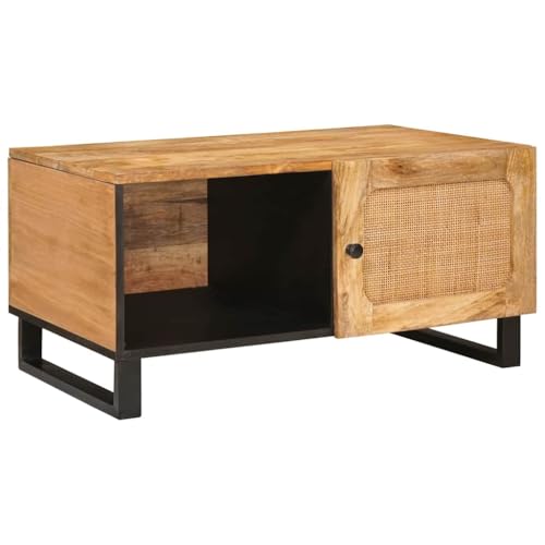 Table basse bois de mangue massif pour optimiser le rangement du salon - 2