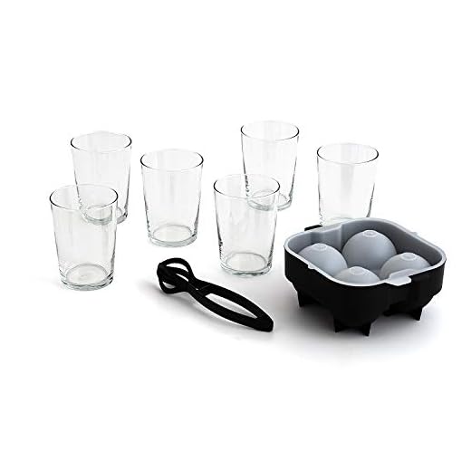 Luminarc Set de 6 Vasos Vidrio Sidra 53cl + Cubitera XXL + Pinza para hielos, Único, Estándar