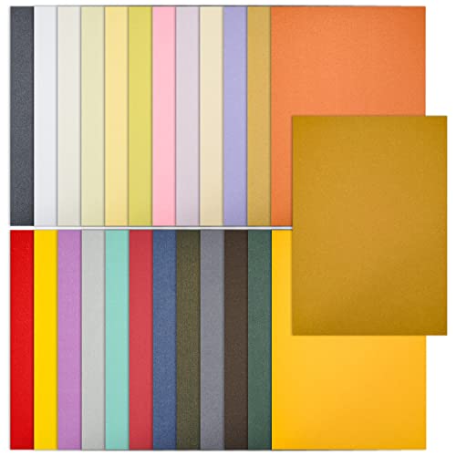 Shimmer Cardstock Paper Colored A4-25 Sheets 250Gsm Double Sided Scrapbook Paper Card Stock For Card Making Holiday Party Decor School Supplies Education Game Diy Art Crafting #TOP3
