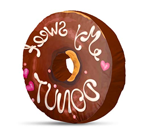 Image of Kesar Enterprises Donut /Doughnut Cushion /Pillow | Velvet Fabric|Birthday Gifts | Soft Toys | Suitable for Wheelchair, Car Seat, Home or Office for Kids Cushion | Size 14x14 inches