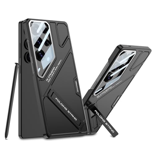 Image of Midkart Matte Case Compatible with Samsung Galaxy S25 Ultra Hidden Kickstand Cover Hard PC with Camera Protection, Black