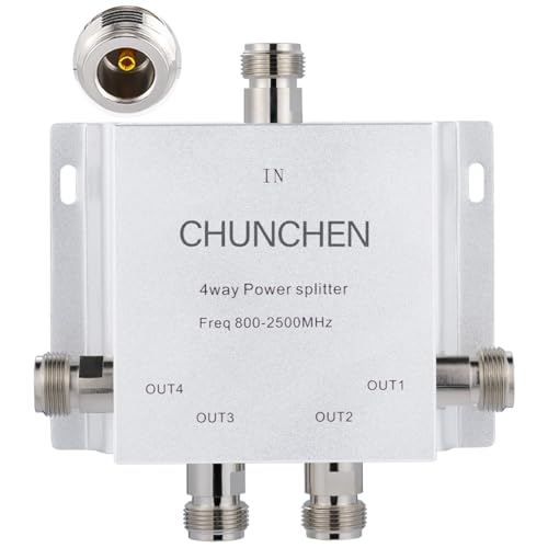 Répartiteur de puissance 4 voies N femelle pour diviser le signal d'antenne 50 Ohm