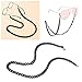 Ymiko Acrylic Eyeglass Chain, Fashionable Glasses Holder Necklace with Material, for Sunglasses Reading Sports Daily Use