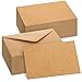 48-Pack Blank Invitation Cards - Plain Cardstock Postcard Style Notecards - Standard Straight Corners, Envelopes Included for DIY Holiday Cards, Bridal Shower, Wedding, Kraft Brown, 4 x 6 Inches