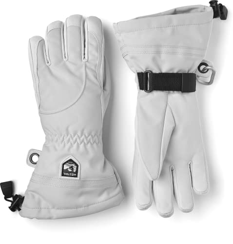 Hestra Women's Heli Ski Female Glove, 5-Finger Leather Snow Glove for Skiing, Snowboarding and...