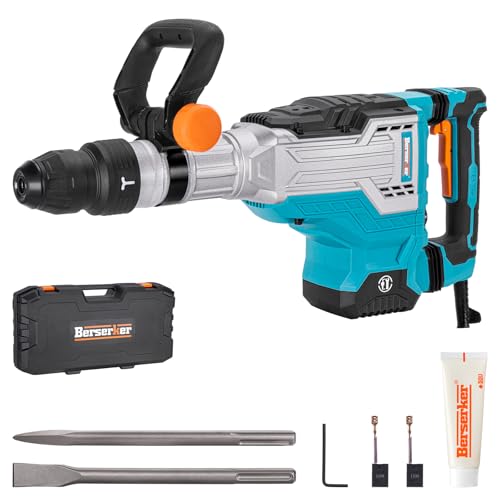 Berserker 1700W 25-Pound SDS-Max Demolition Jack Hammer, 1-9/16' 14-Amp Corded Electric Heavy Duty...