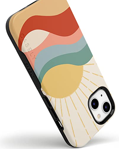 Casely Iphone 13 Case | Compatible With Magsafe | Here Comes The Sun | Cute Colorblock Sunset Case #TOP1