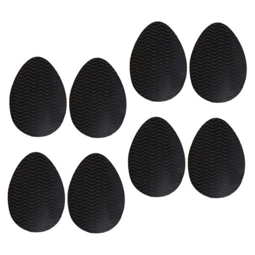 PENIKOKO 4 Protectores Antideslizantes para de Tacones Almohadillas de Silicona Autoadhesivas con Textura Ondulada para Mayor Tracción y Reducción de Ruido Protector Negro para