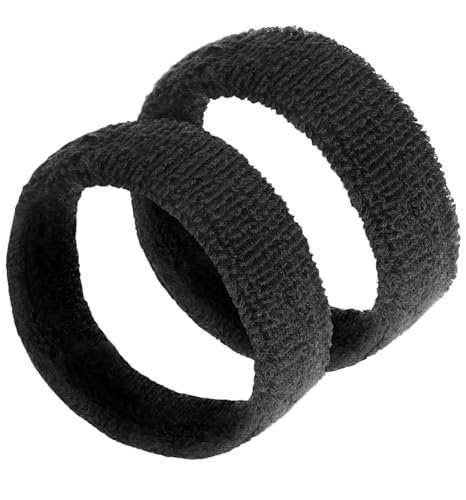 Gridiron Gladiator Football Arm & Bicep Bands - Sports Fan Wristbands (Football Style, Pair) - Black